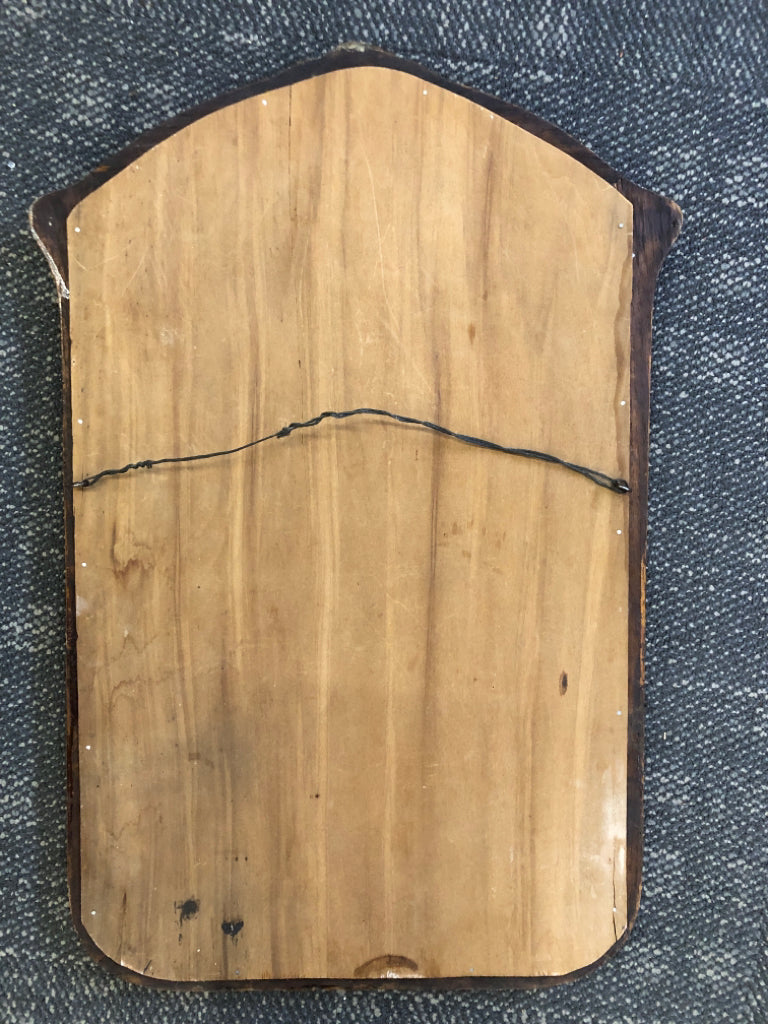DARK WOOD VTG MIRROR.