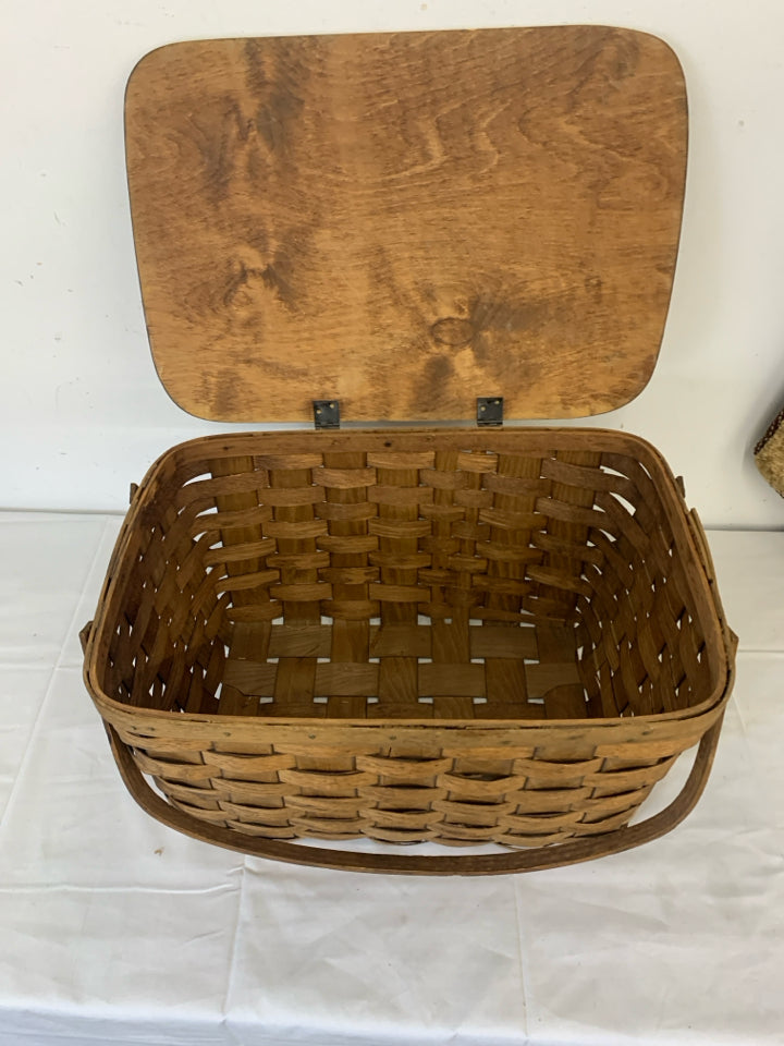 VTG 2 HANDLE PICNIC BASKET.