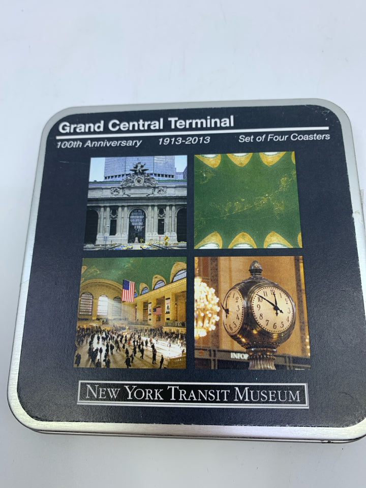 NIB 4 NEW YORK TRANSIT MUSEUM SET OF COASTERS.