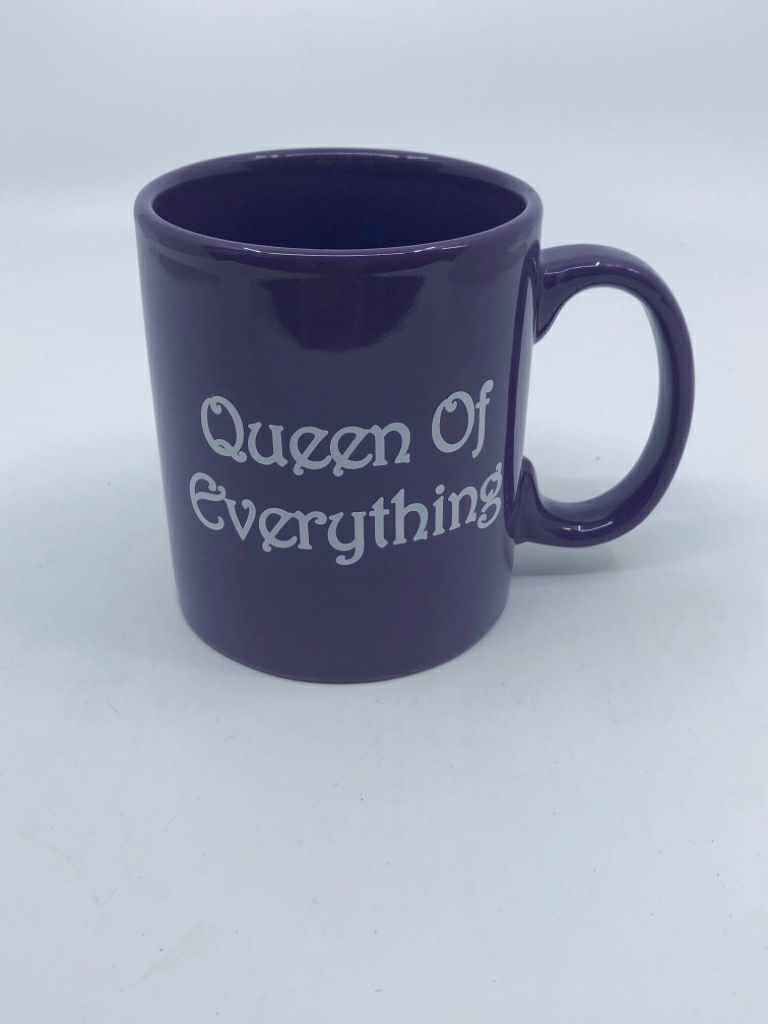 PURPLE QUEEN OF EVERYTHING MUG.