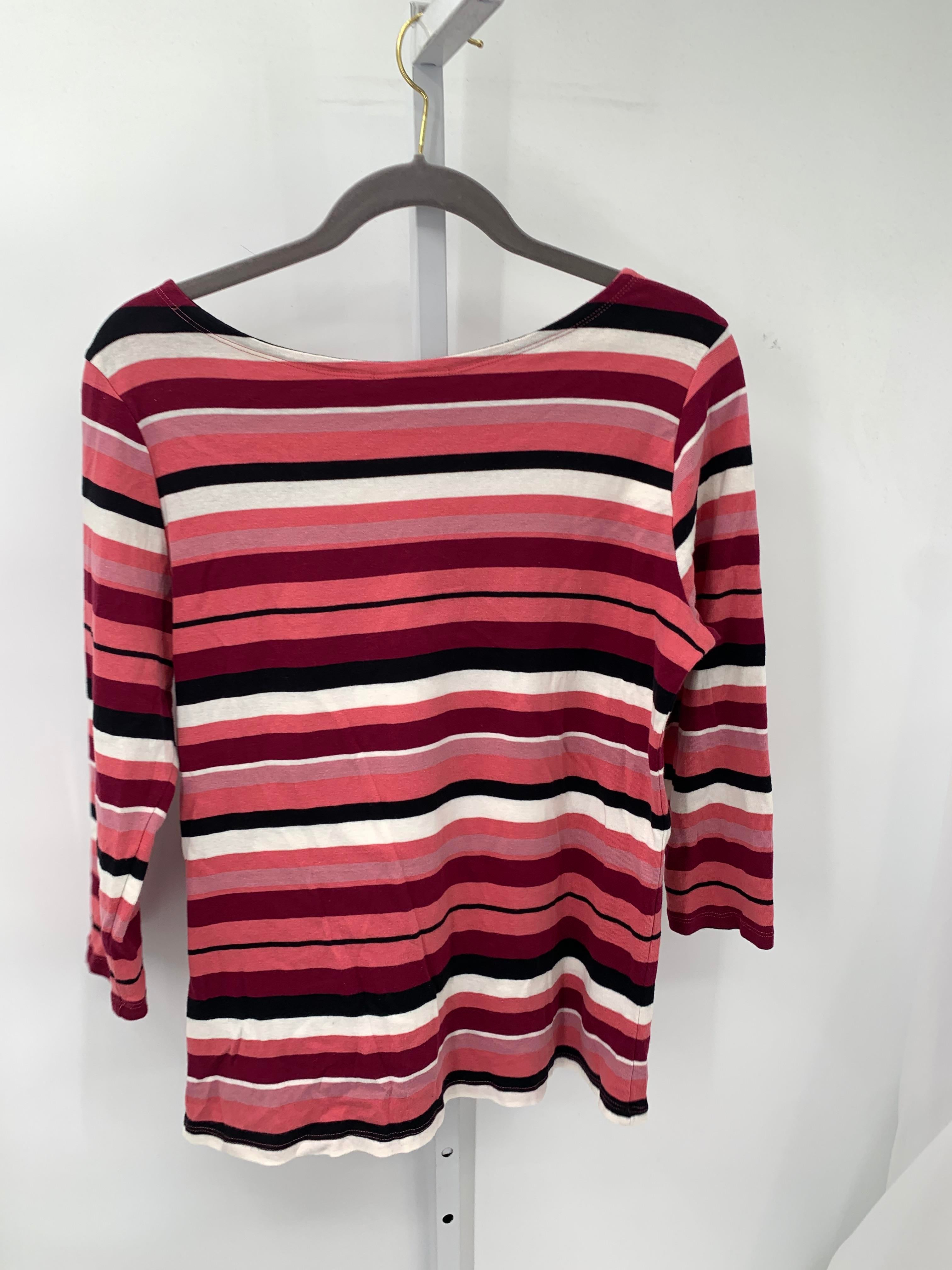 Rafaella Size Large Misses 3/4 Sleeve Shirt