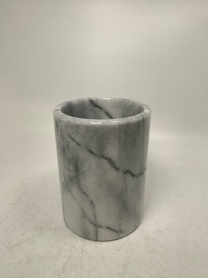 HEAVY MARBLE UTENSIL HOLDER.