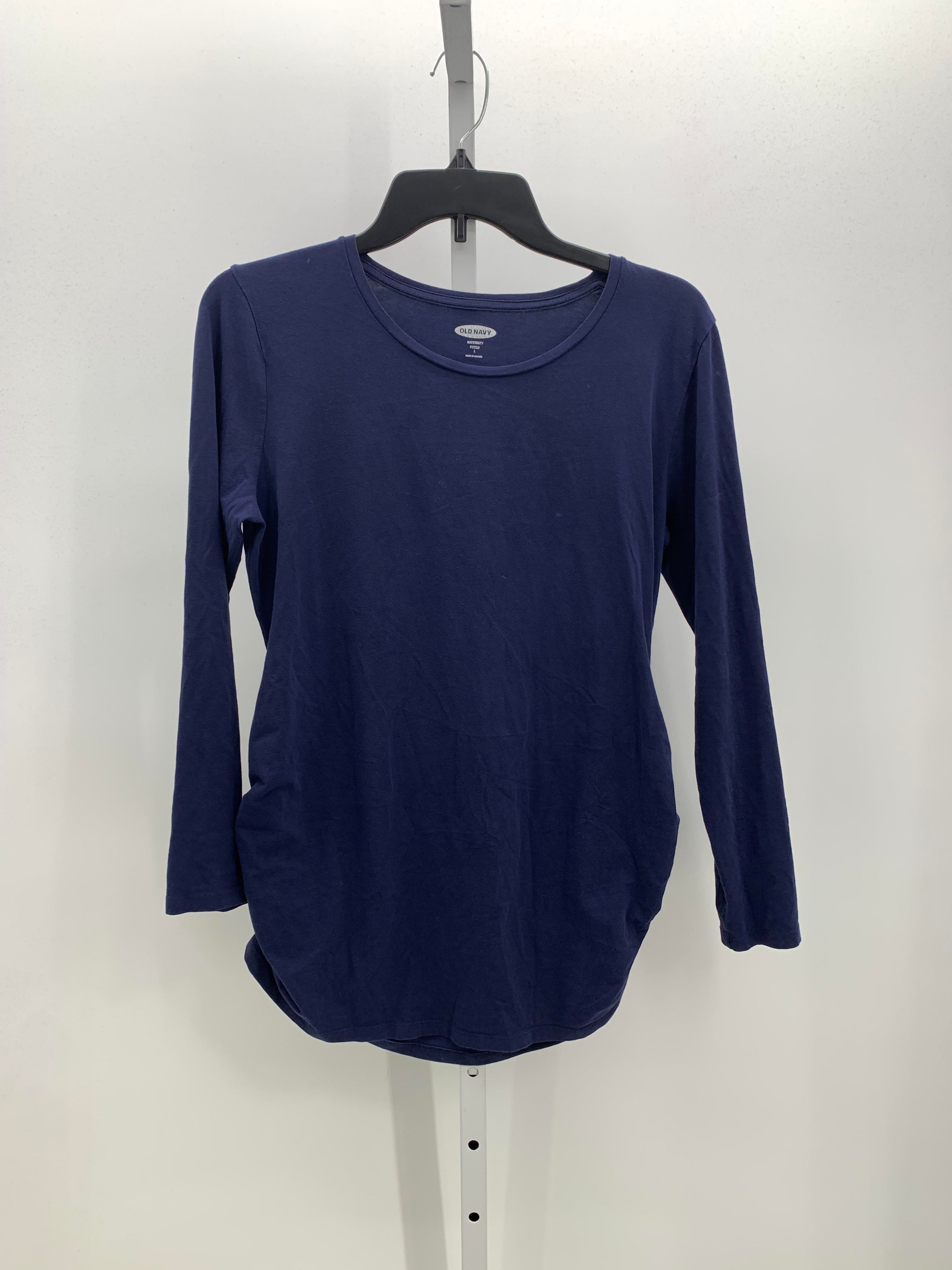 Old Navy Navy Size Large Maternity Long Sleeve Shirt