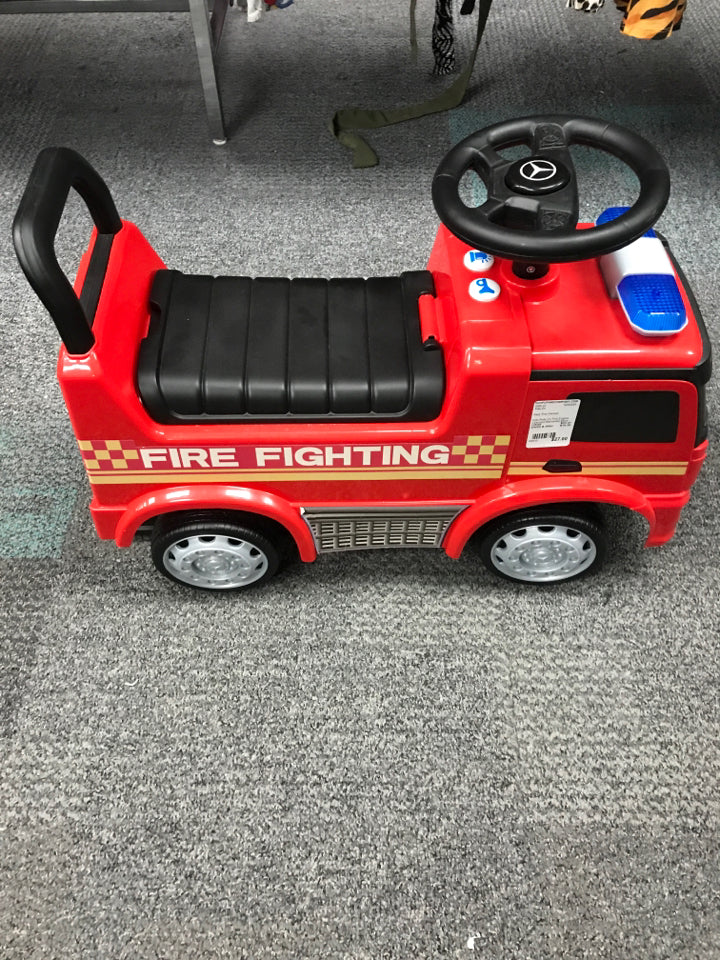 Kids Ride On Fire Engine Licensed Mercedes Benz Push and Ride Racer Red