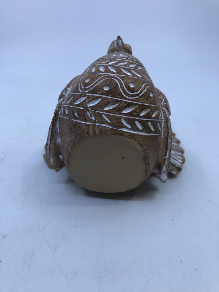 WHITE CARVED TURKEY.