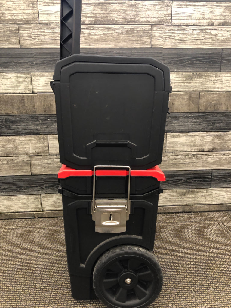 RED AND BLACK CRAFTSMAN TOOL BOX.