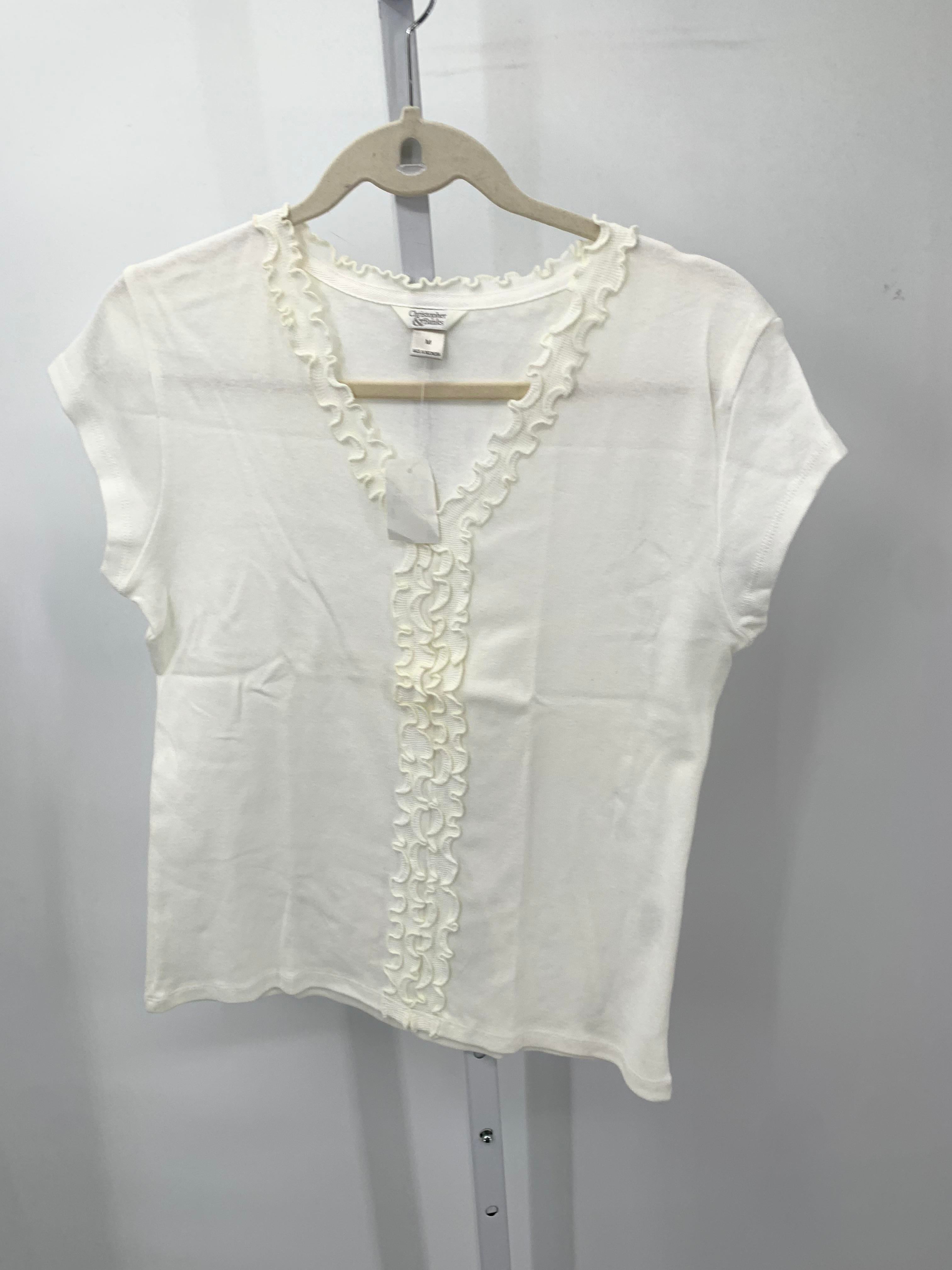 Christopher & Banks Size Medium Misses Short Sleeve Shirt