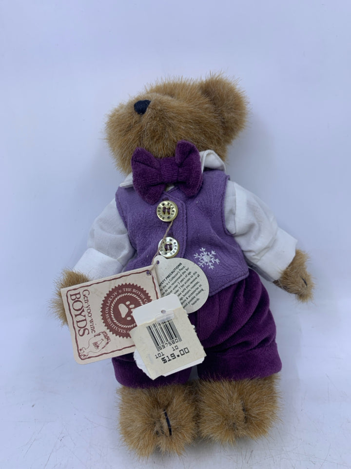 TAN BEAR W/ PURPLE VAST/PANTS.