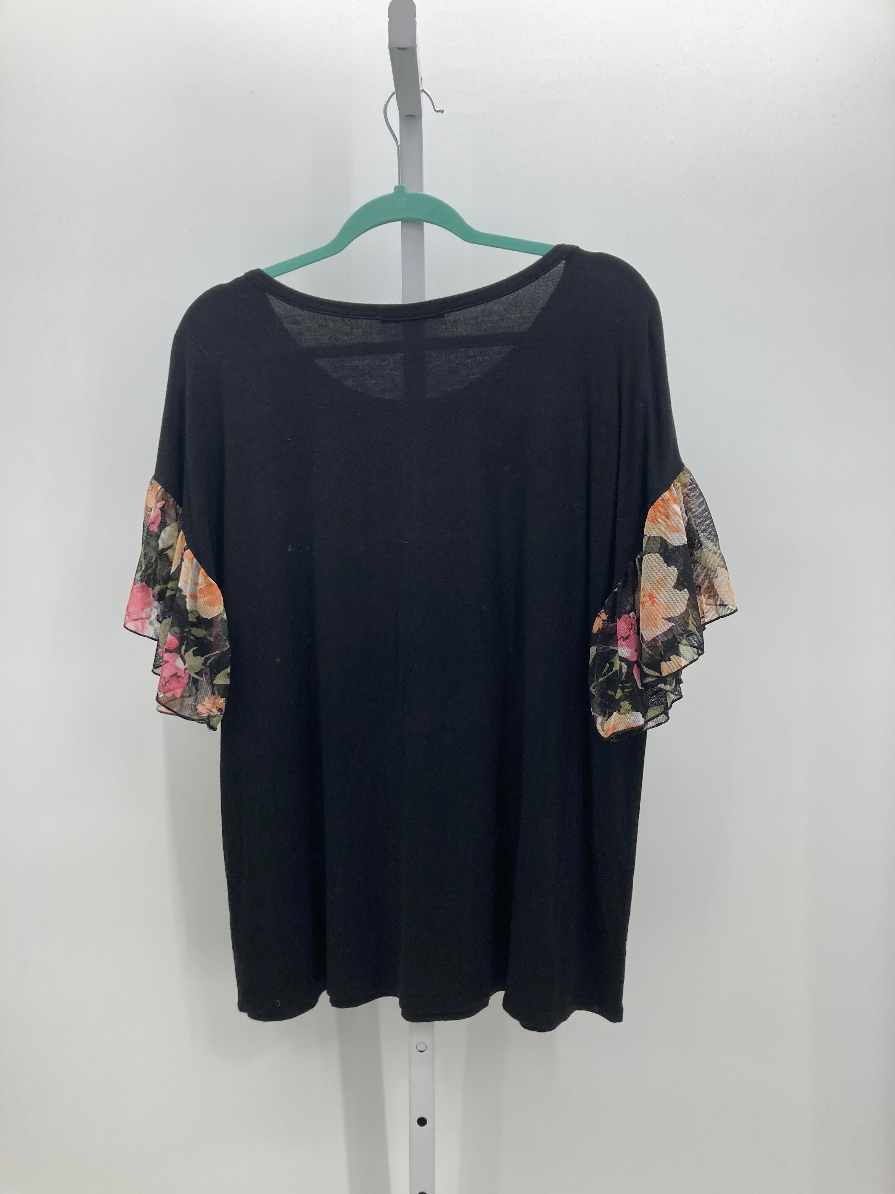 Kim & Cami Size 1X Womens Short Sleeve Shirt