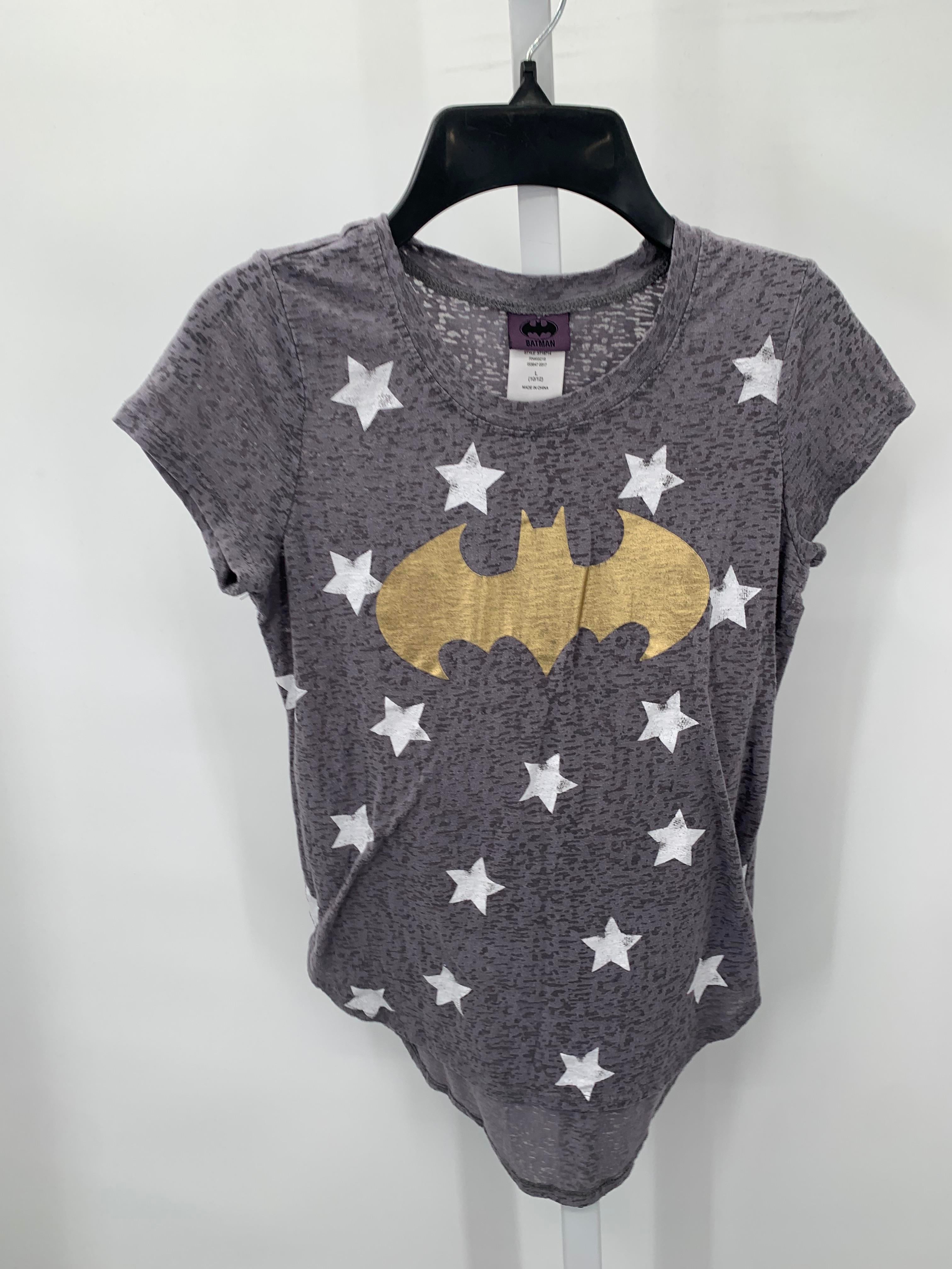 Batman Size 10-12 Girls Short Sleeve Shirt