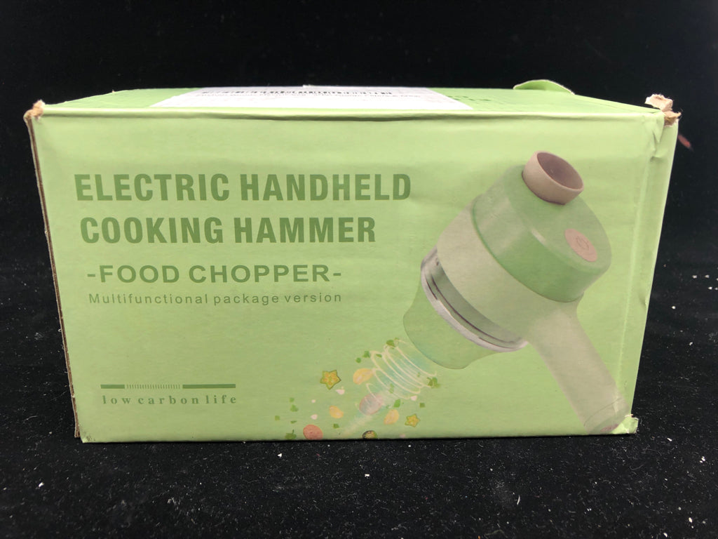 NIB ELECTRIC HANDHELD COOKING HAMMER FOOD CHOPPER.