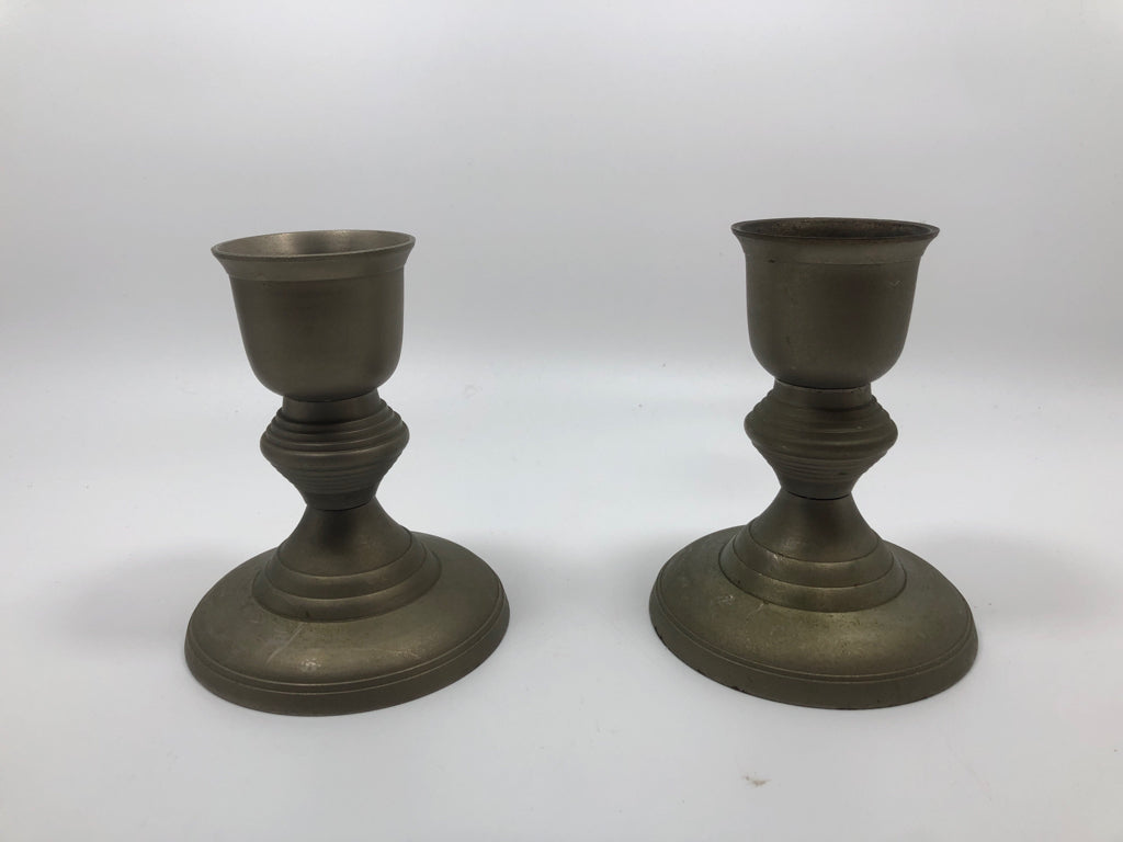 2 RUSTIC TAPER HOLDERS.