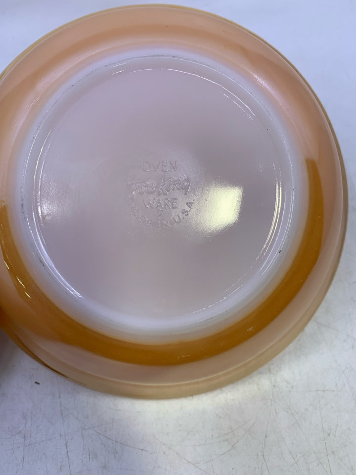 VTG PEACH LUSTRE BOWL.