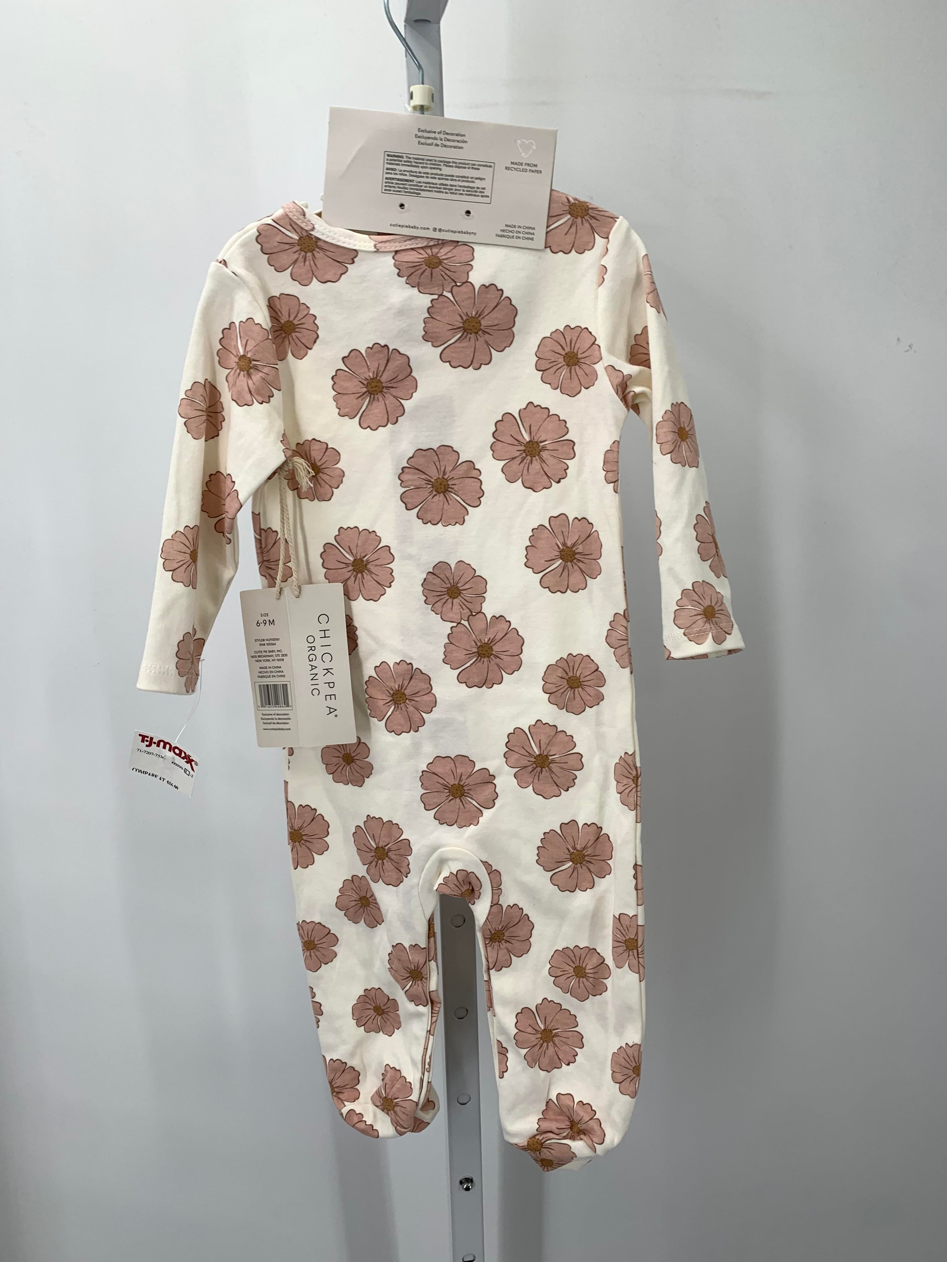 Chick Pea Size 6-9 mon Girls Long Slv. Romper