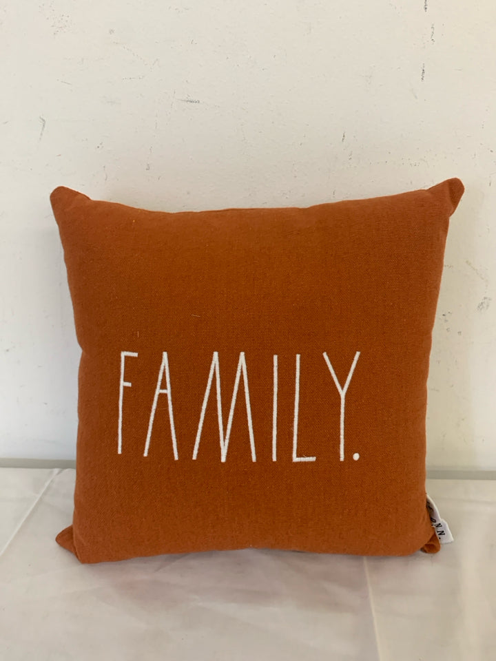 RAE DUNN FAMILY PILLOW.