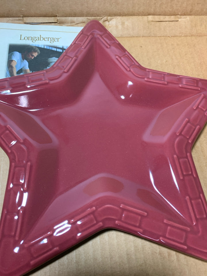 NIB LONGABERGER STAR PLATE.