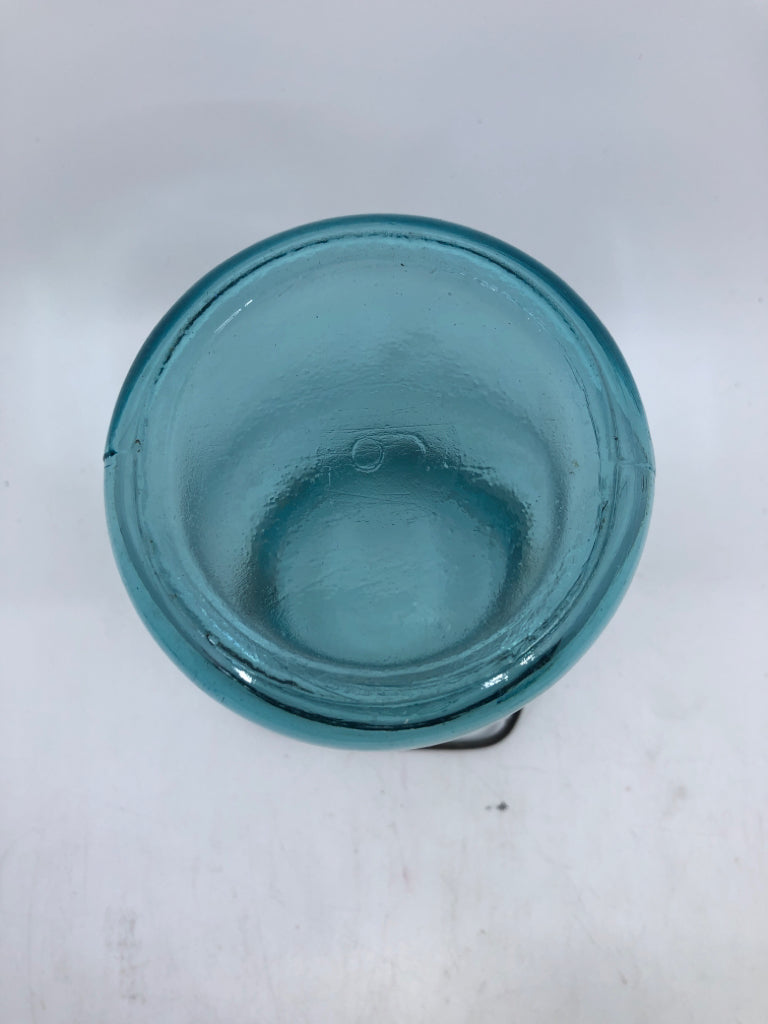 VTG LARGE BLUE MASON JAR- SURE SEAL.