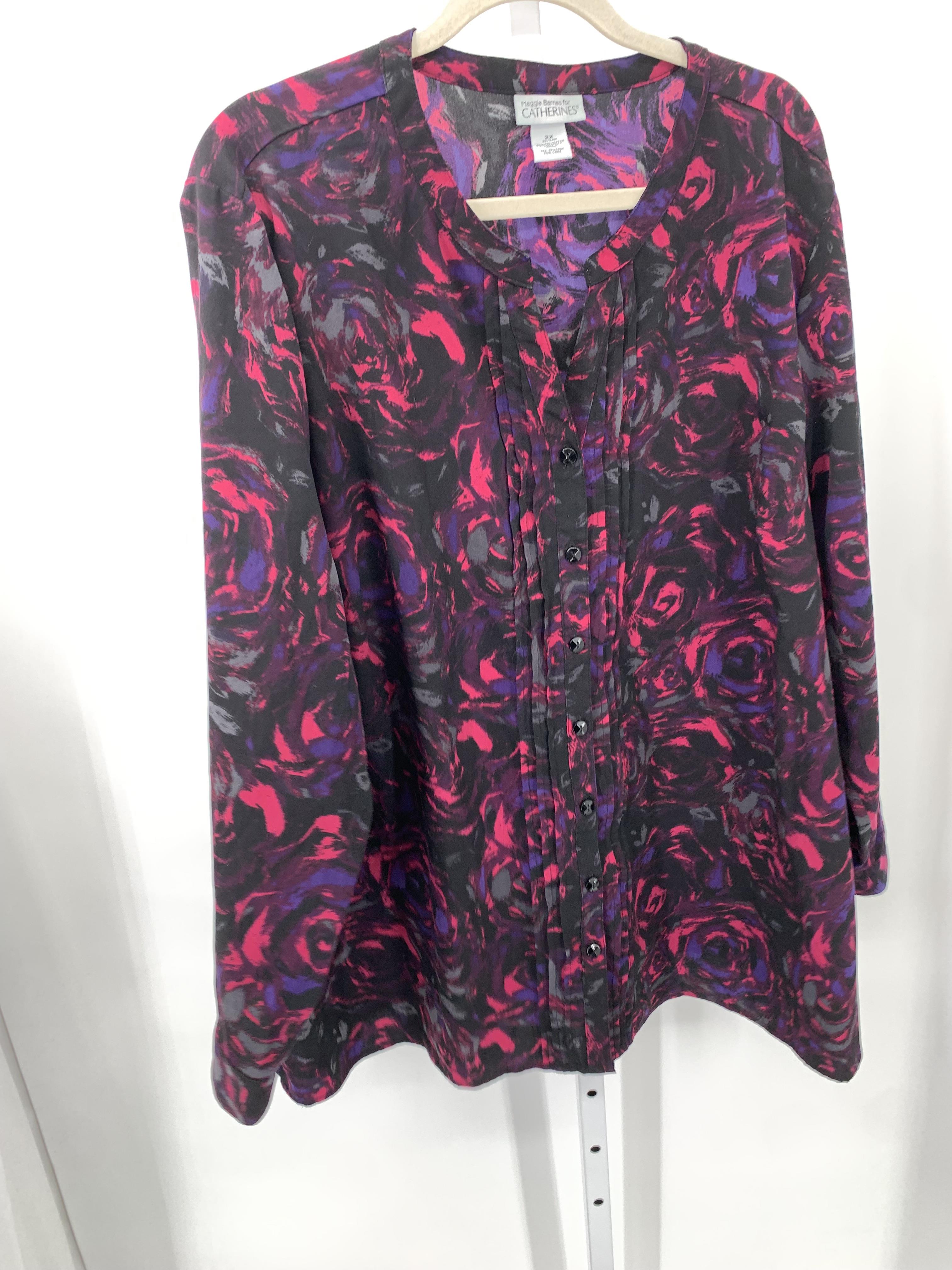 Catherine Size 2X Womens Long Sleeve Shirt