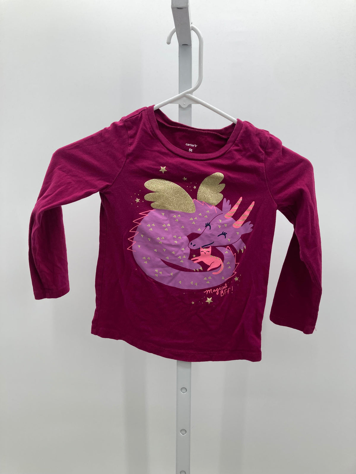Carters Size 5T Girls Long Sleeve Shirt