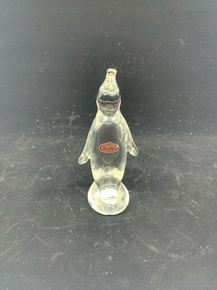 VTG VIKING/RAINBOW BLOWN GLASS PENGUIN.