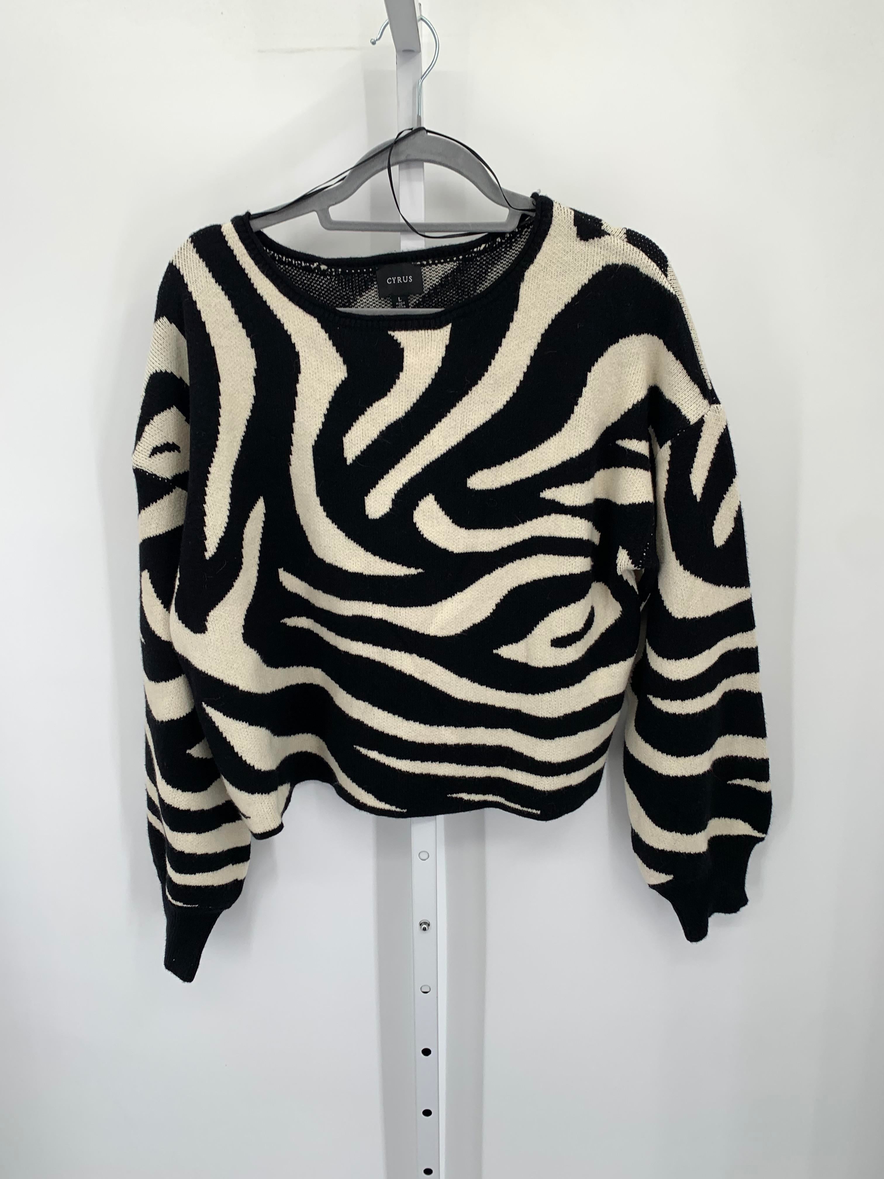 cyrus Size Large Misses Long Slv Sweater