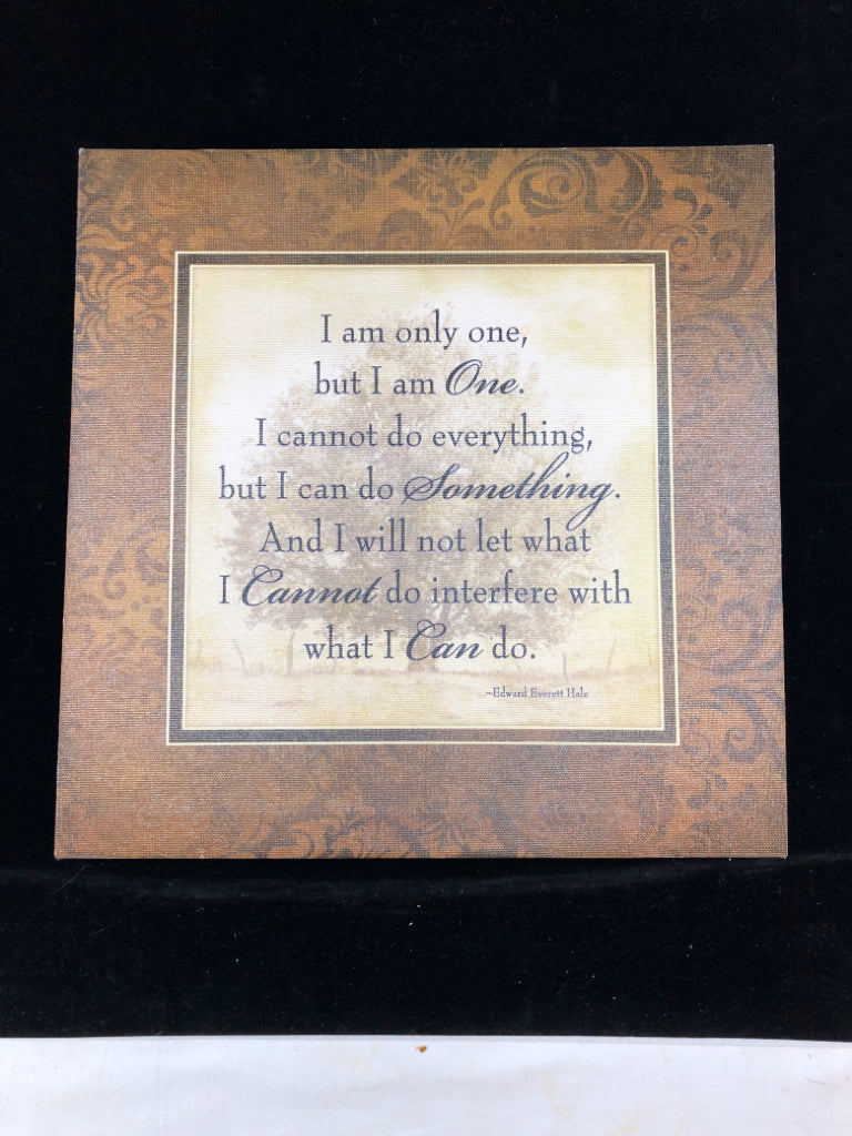 I AM ONLY ONE CANVAS PRINT.