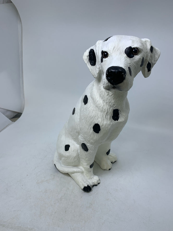 RESIN SITTING DALMATIAN DOG.