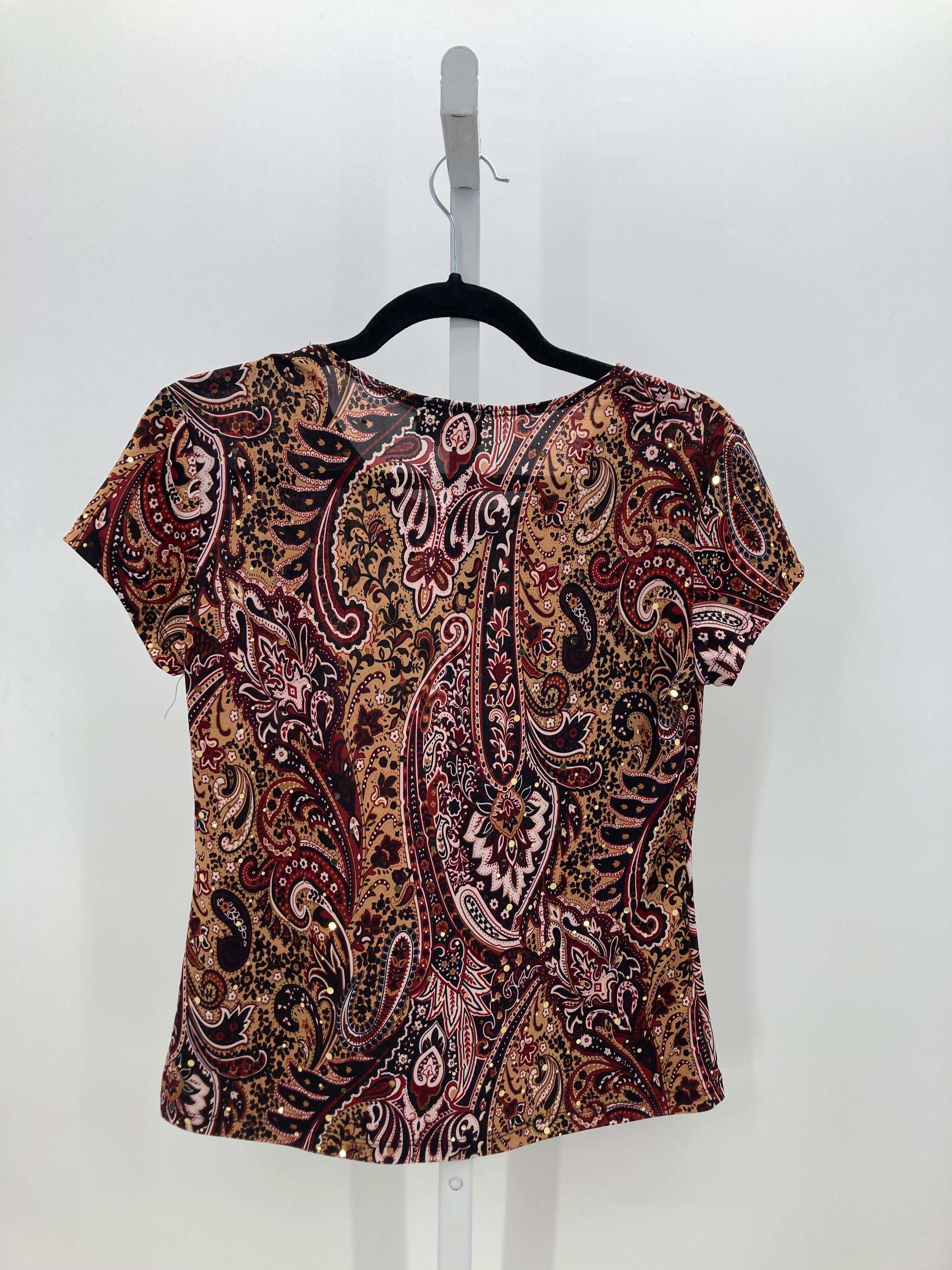 Brittany Black Size Small Misses Short Sleeve Shirt