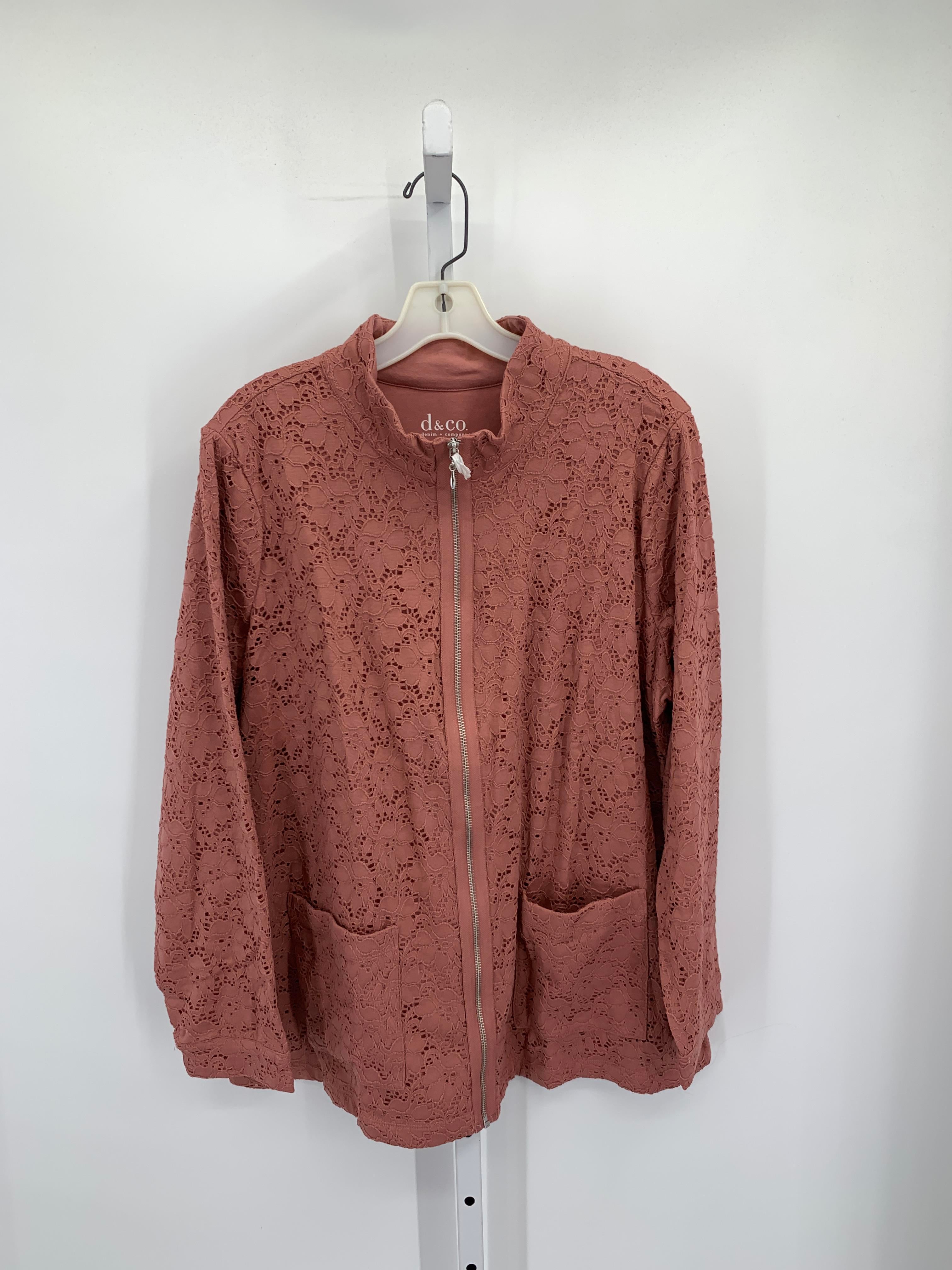 d & co. Size 1X Womens Sweat Jacket