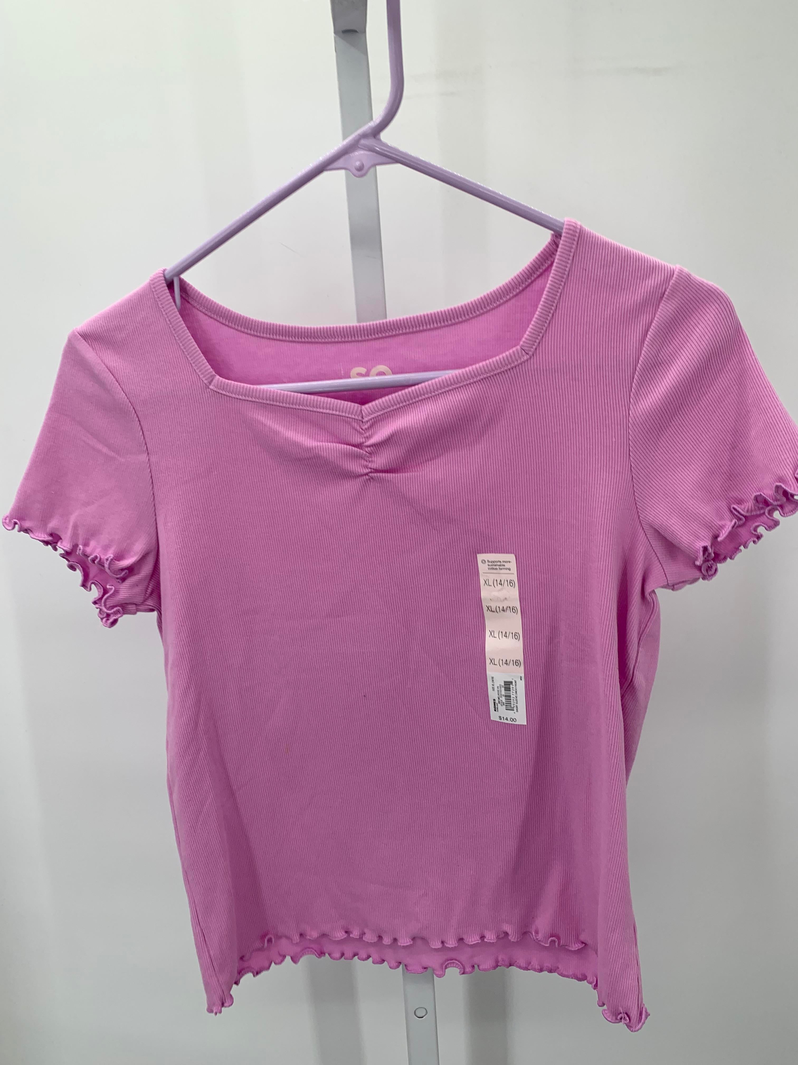 SO Size 14-16 Girls Short Sleeve Shirt