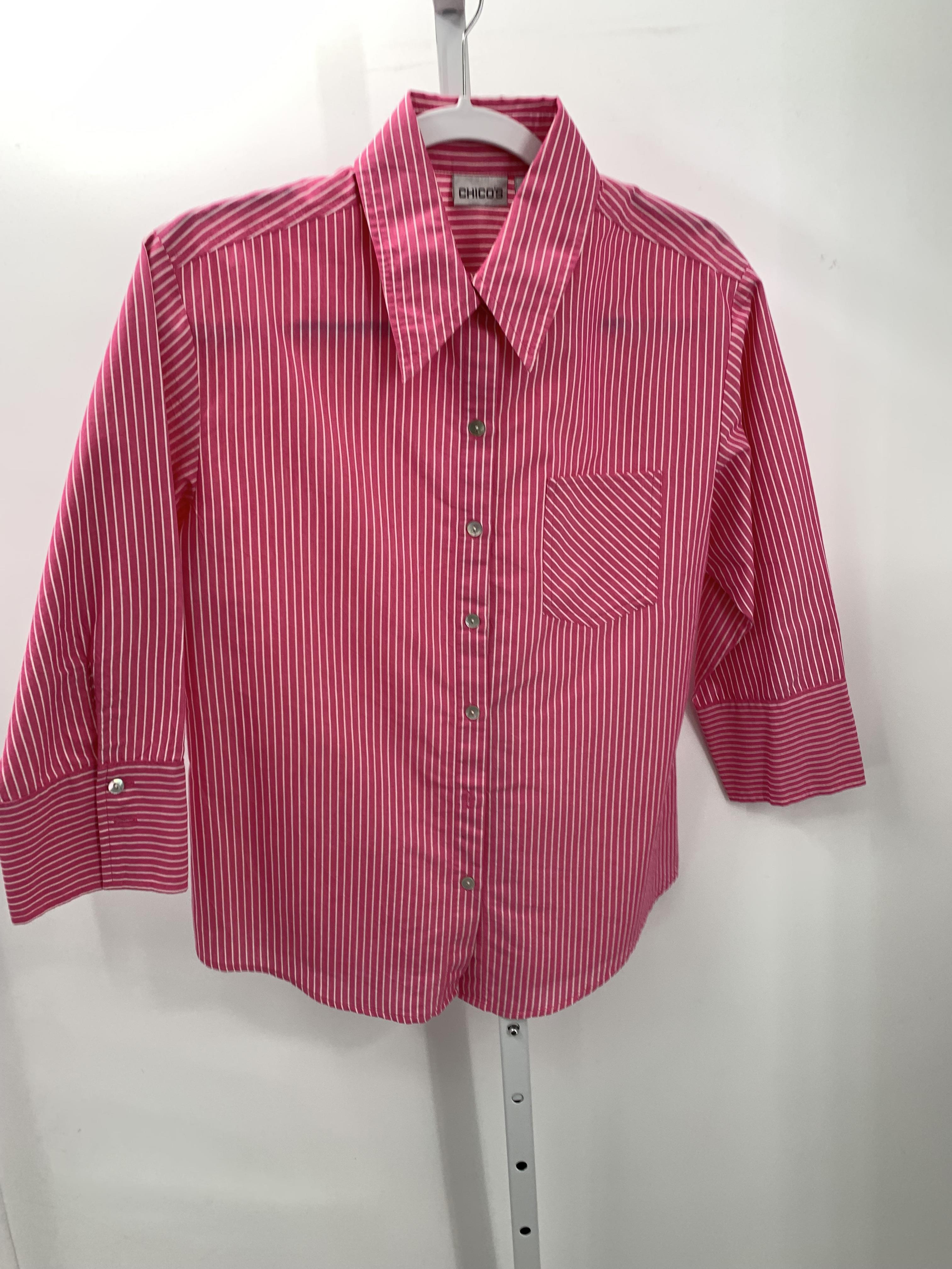 Chico's Size Small Misses 3/4 Sleeve Shirt