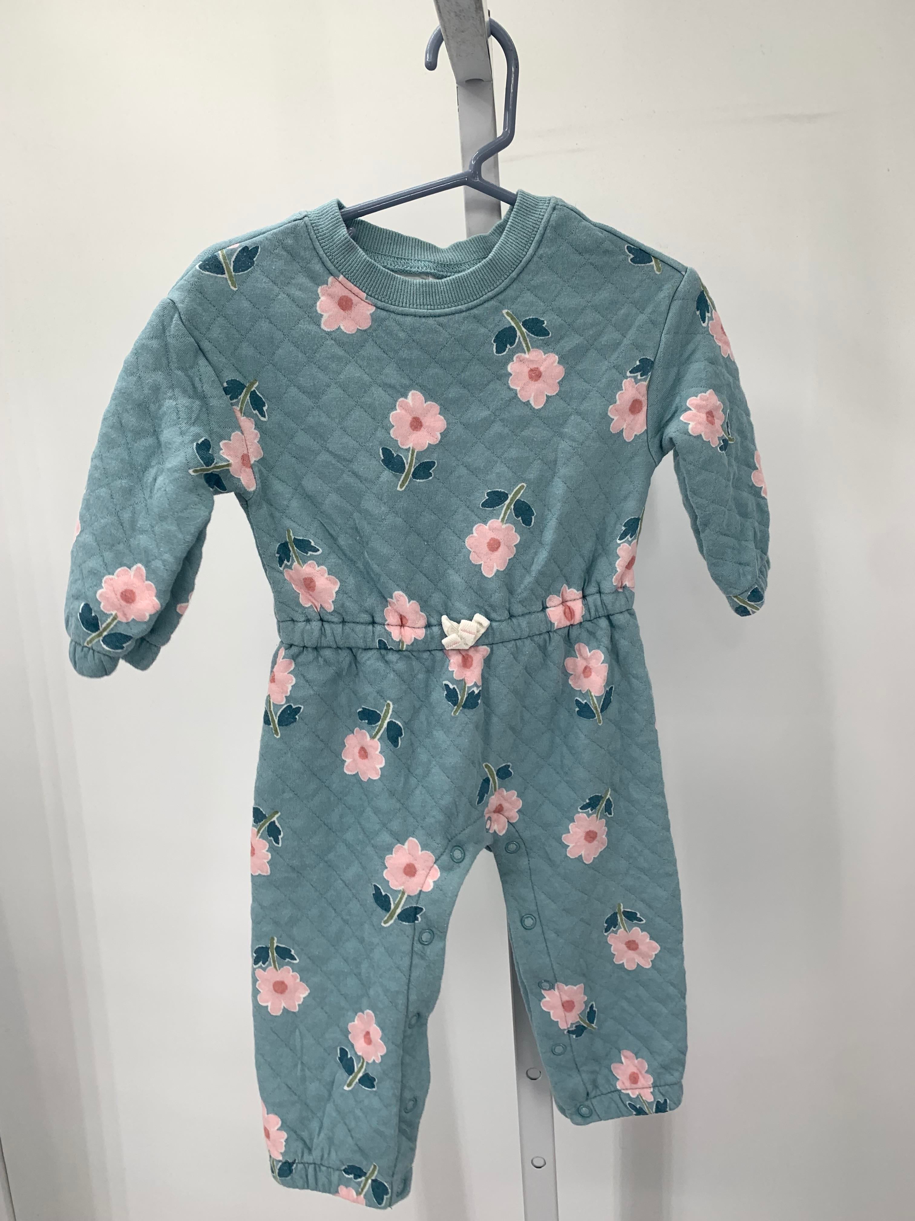 Carters Size 12 Months Girls Long Slv. Romper