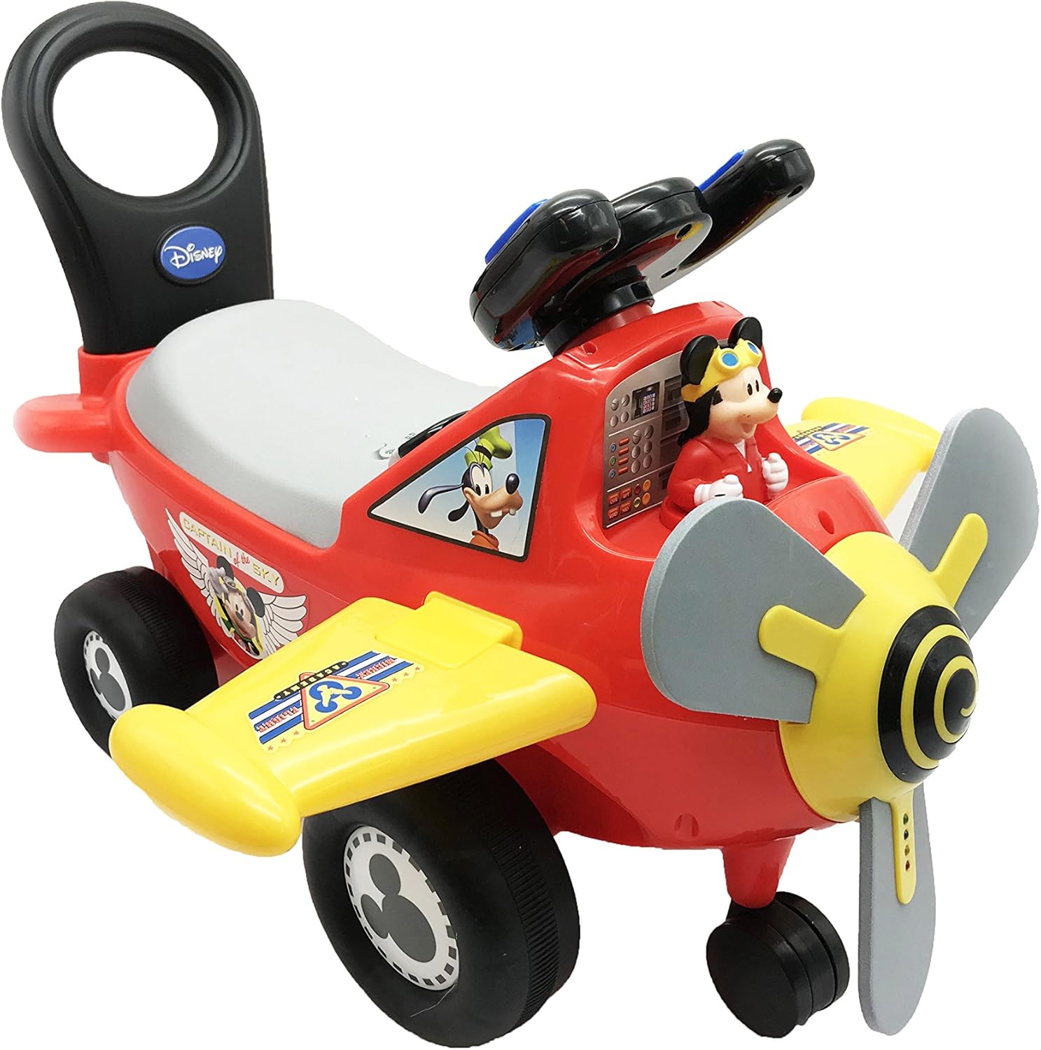 Kiddieland Disney Mickey Mouse Plane Light & Sound Activity Ride-On, 20.