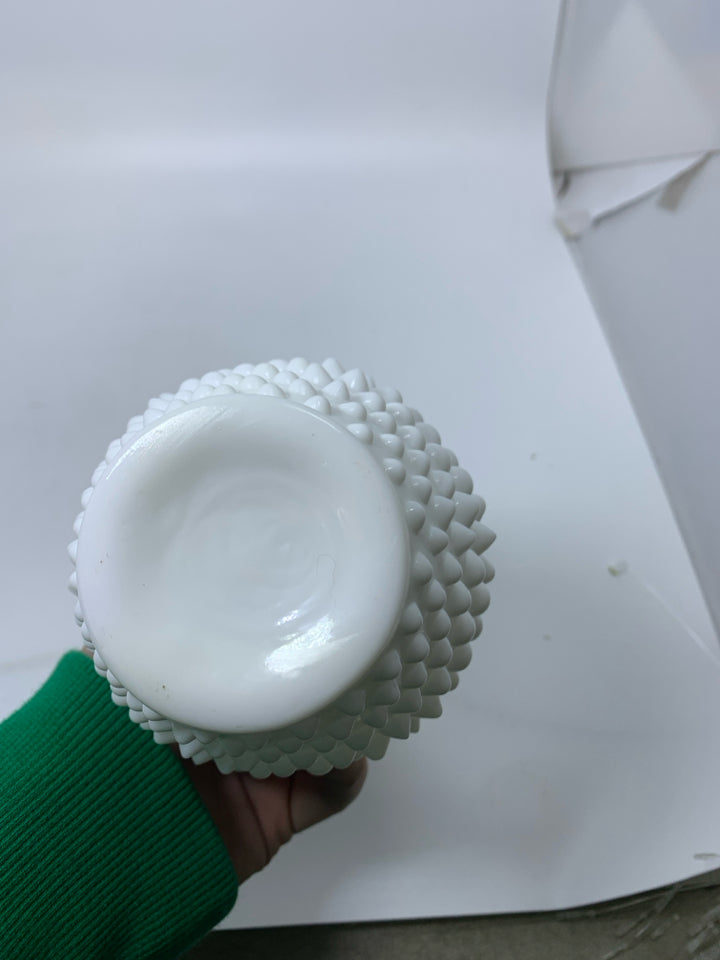 HOBNAIL MILK GLASS PITCHER.