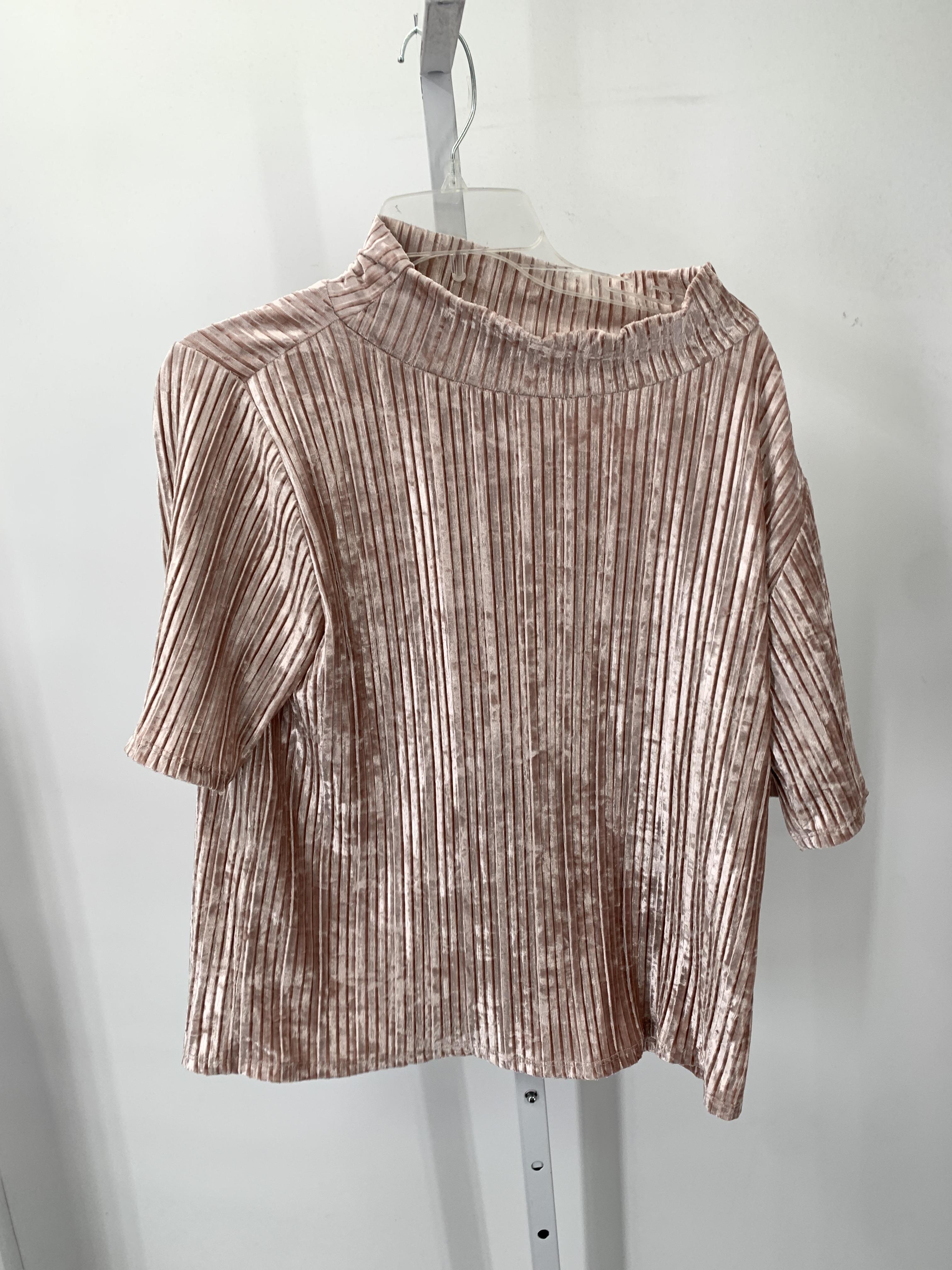 Loft Size Large Misses Short Sleeve Shirt