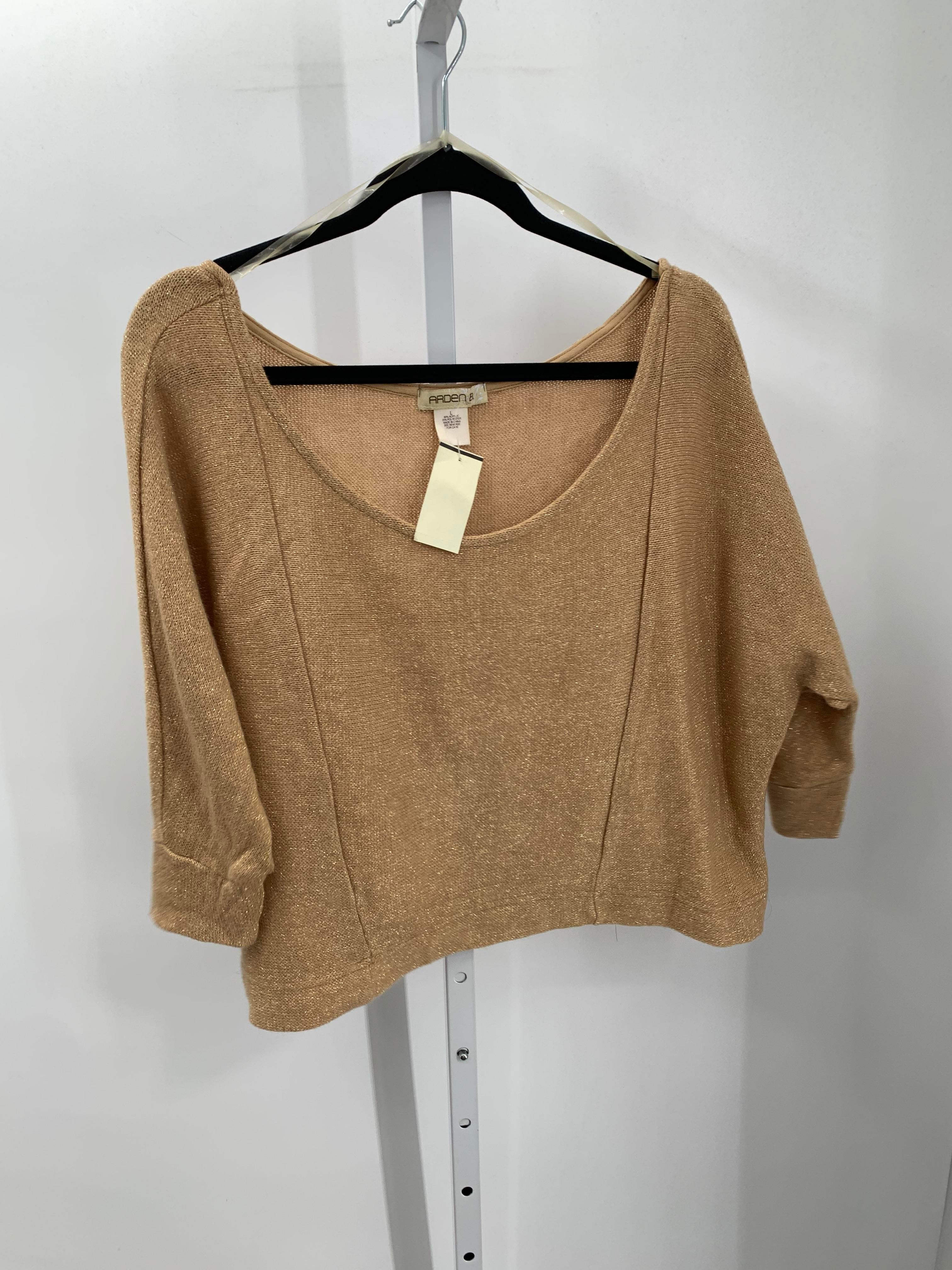 Arden B. Size Large Misses 3/4 Sleeve Sweater