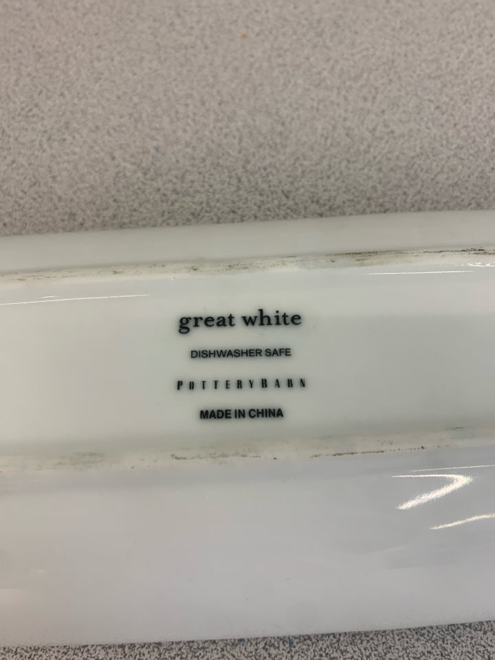 POTTERY BARN GREAT WHITE OLIVE TRAY.