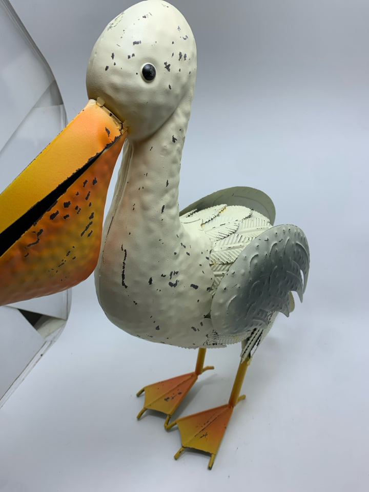 WELDED PELICAN SCULPTURE.