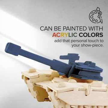 DIY 3D Wooden Puzzle Bundle Set: Pack of 6 Military Vehicles