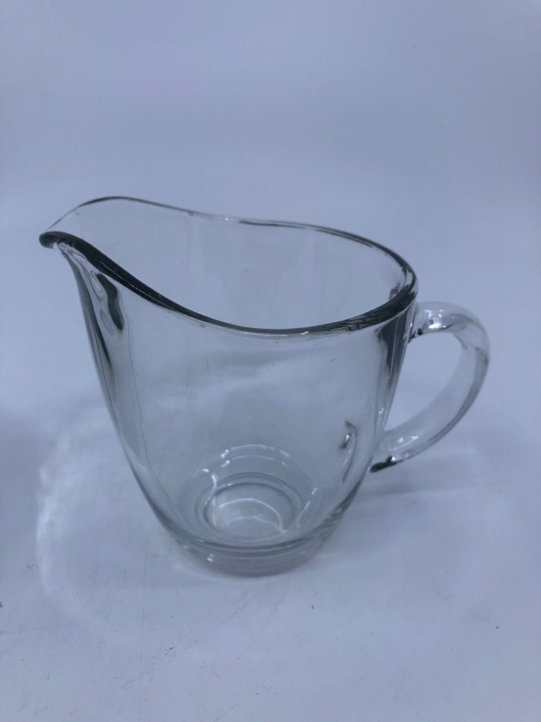 2PC GLASS CREAMER AND SUGAR.