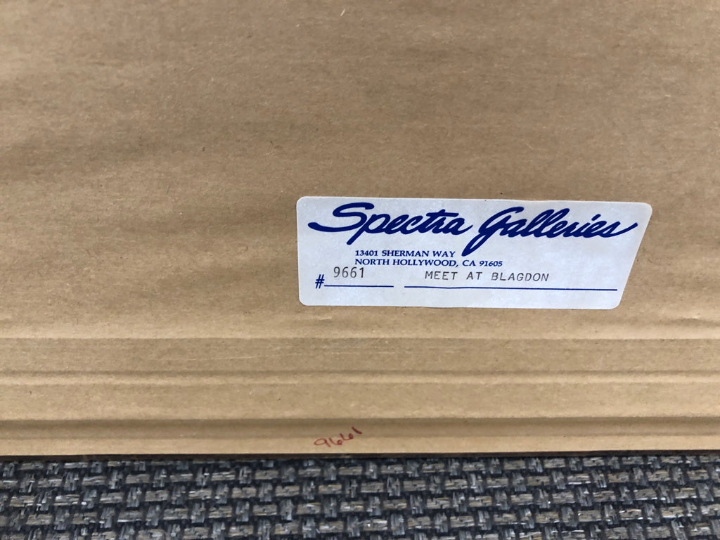 THE MEET AT BLAGDON FRAMED ARTWORK J W SNOW NEWCASTLE.