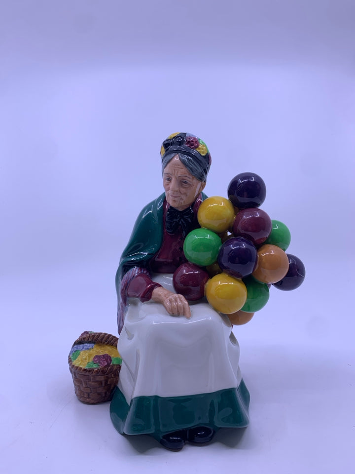 ROYAL DOULTON THE SELLER WOMAN BALLOON SELLER.