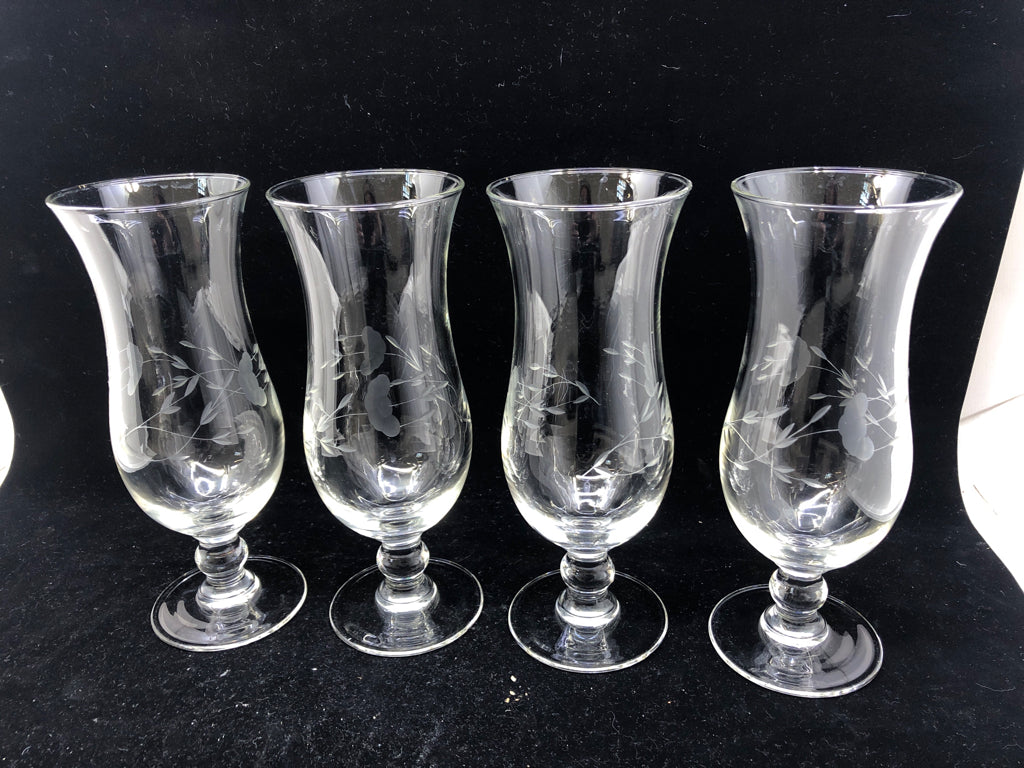 4 PRINCESS HOUSE HERITAGE COCKTAIL GOBLETS.