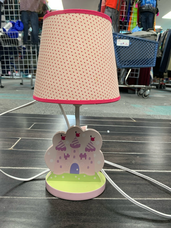 Pink and white lamp