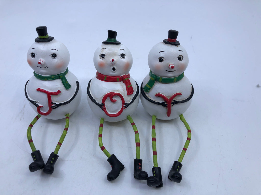 3-JOY SNOWMAN SITTER- IN BOX