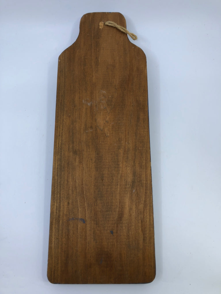 BLUE PRIMITIVE BATH SIGN.
