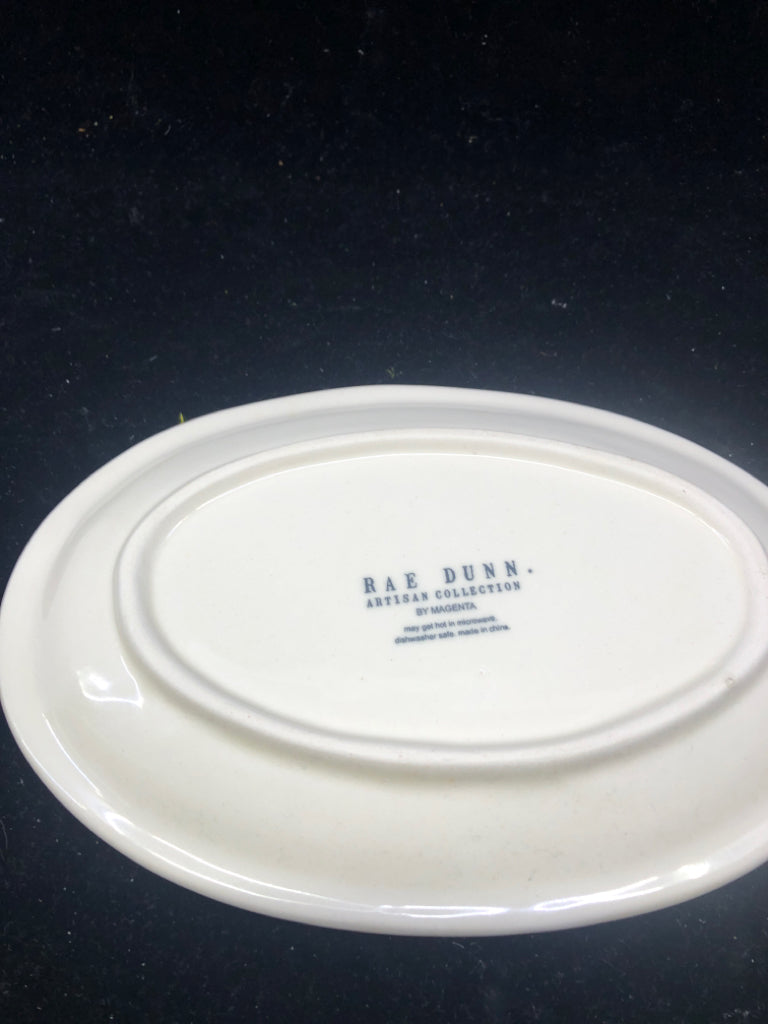 RAE DUNN "CHOW" OVAL PLATE.