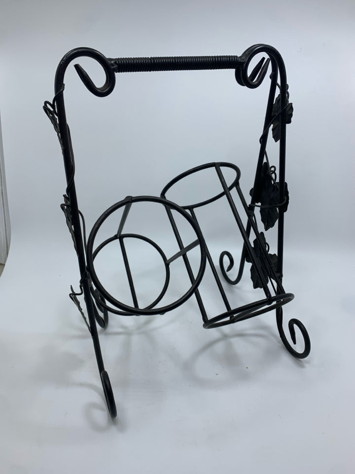 2-SLOT METAL LEAF WINE HOLDER.