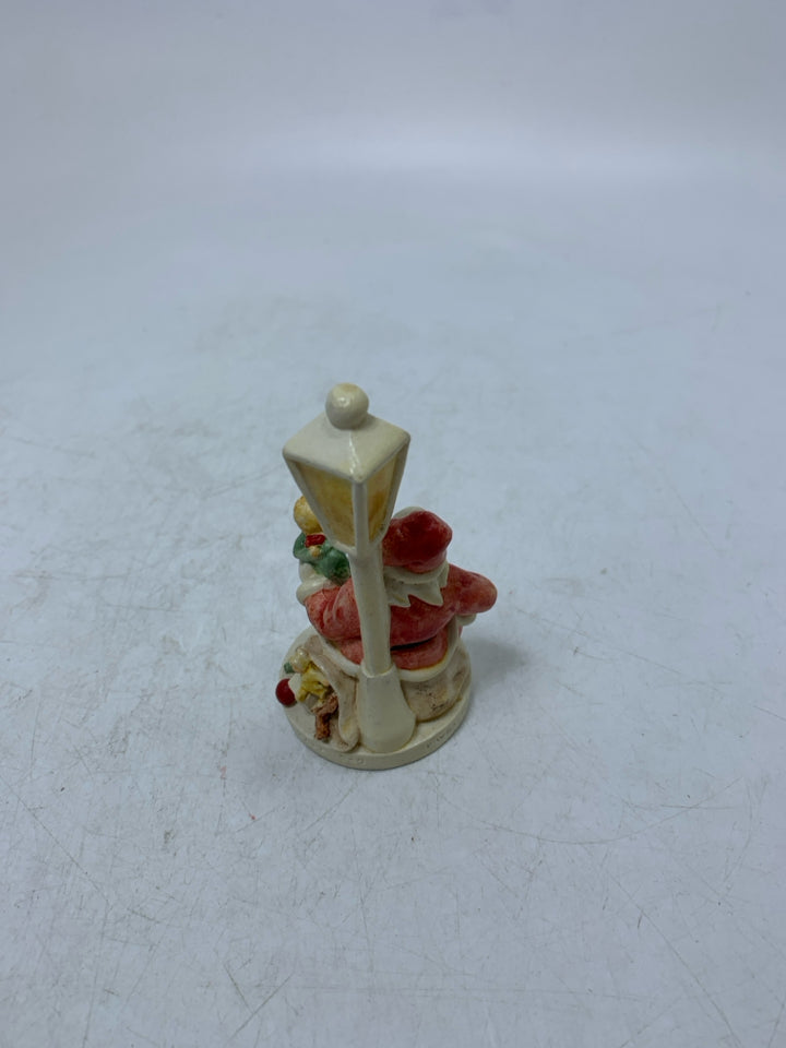 VTG SANTA W/ BOY & LAMP POST SEBASTIAN MINIATURE.