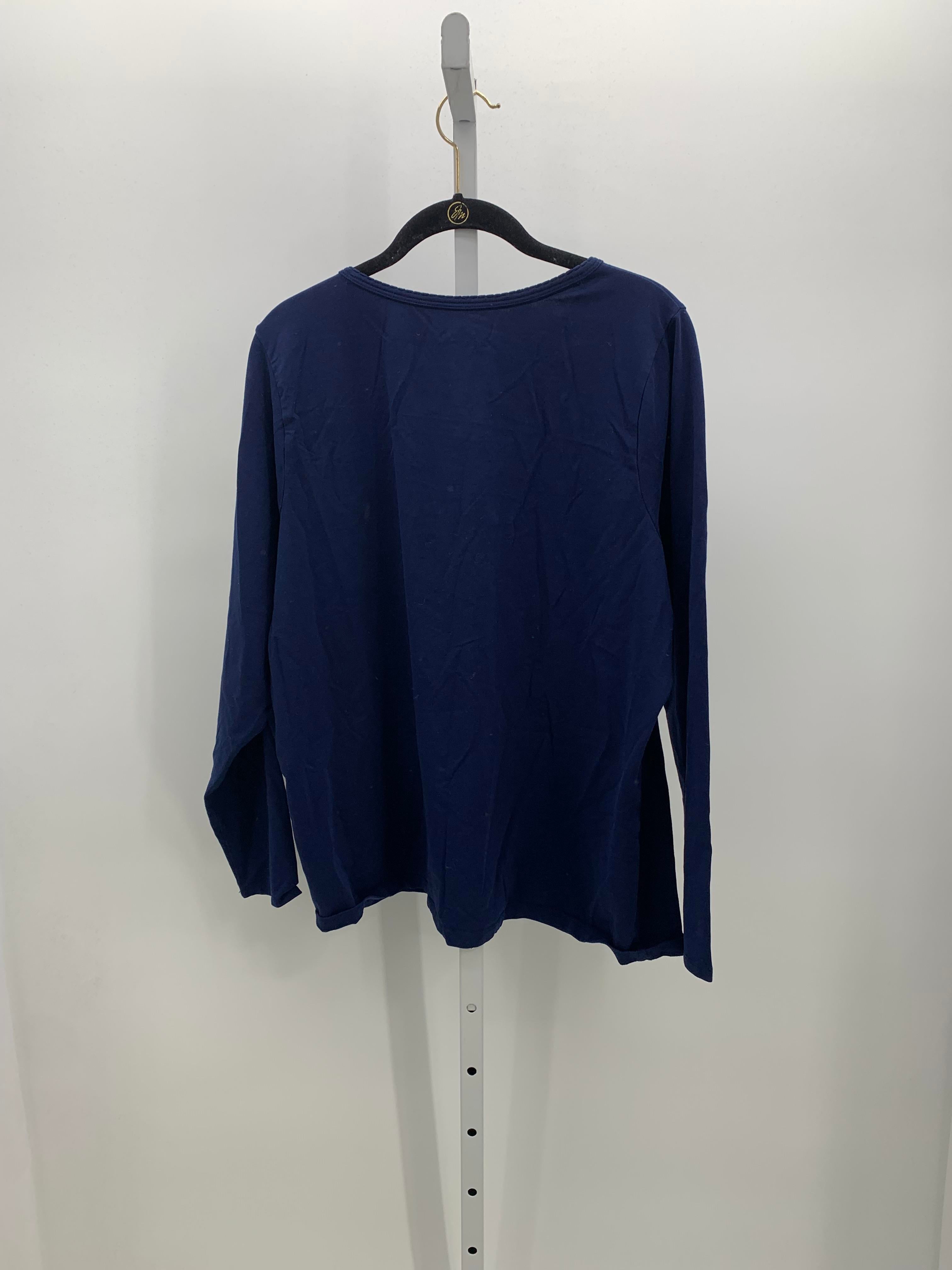 Lands End Size 1X Womens Long Sleeve Shirt